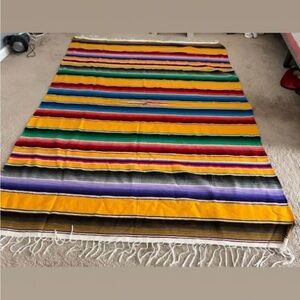 New Vintage authentic Mexican blanket/rug
